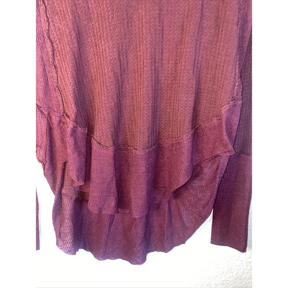 Free People Laguna Waffle Knit Thermal boho long sleeve hippie soft xs - Picture 5 of 12